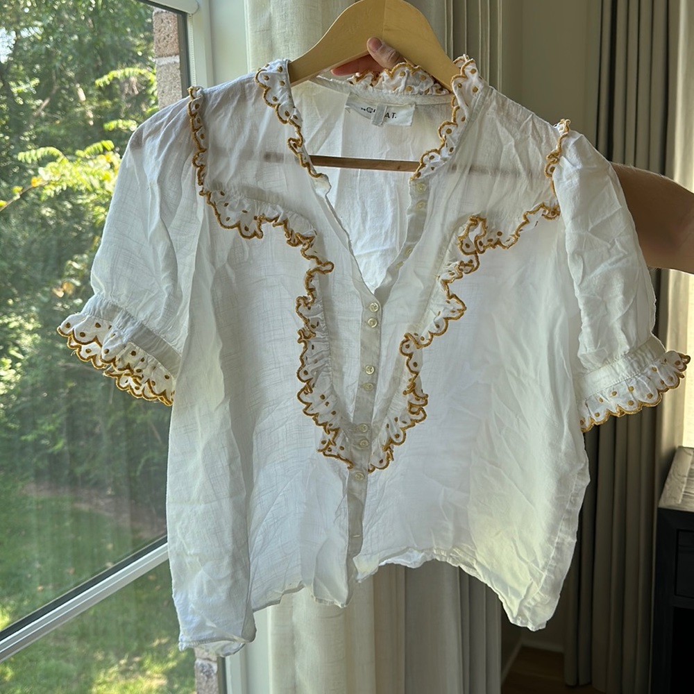 The Great Ruffled Blouse. Size 0